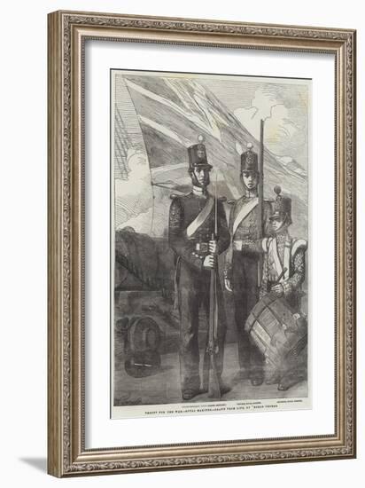 Troops for the War, Royal Marines-George Housman Thomas-Framed Giclee Print