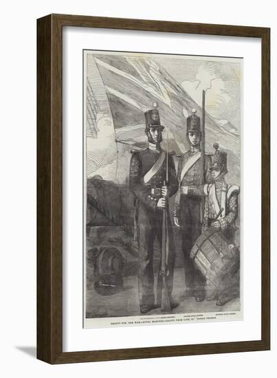 Troops for the War, Royal Marines-George Housman Thomas-Framed Giclee Print