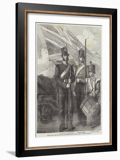 Troops for the War, Royal Marines-George Housman Thomas-Framed Giclee Print