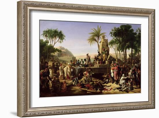 Troops Halted on the Banks of the Nile, 2nd February 1799, 1812-Jean-Charles Tardieu-Framed Giclee Print