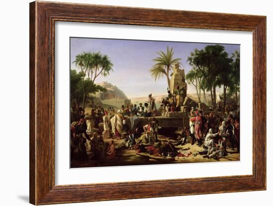 Troops Halted on the Banks of the Nile, 2nd February 1799, 1812-Jean-Charles Tardieu-Framed Giclee Print