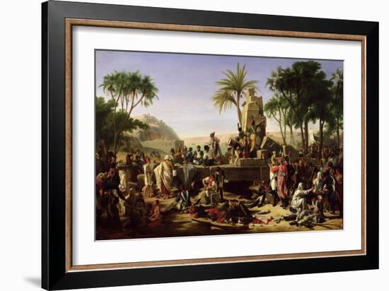 Troops Halted on the Banks of the Nile, 2nd February 1799, 1812-Jean-Charles Tardieu-Framed Giclee Print