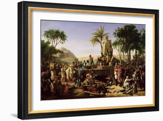 Troops Halted on the Banks of the Nile, 2nd February 1799, 1812-Jean-Charles Tardieu-Framed Giclee Print