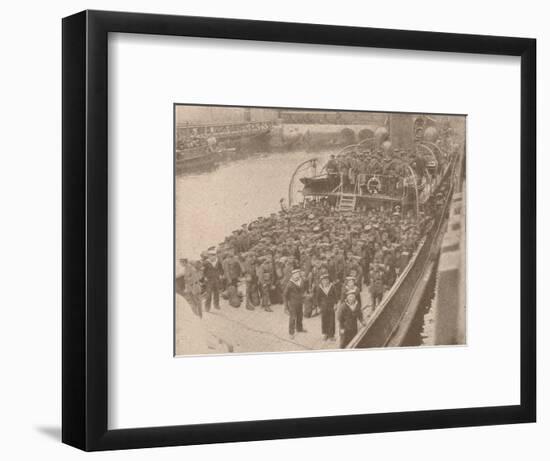 Troops on board a Channel transport, c1915 (1928)-Unknown-Framed Photographic Print