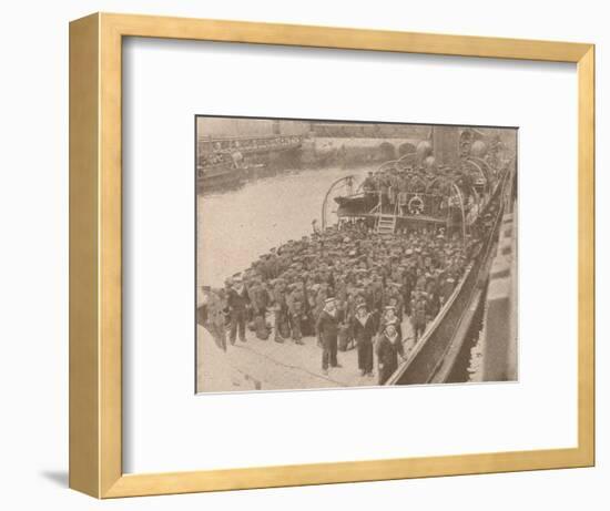 Troops on board a Channel transport, c1915 (1928)-Unknown-Framed Photographic Print