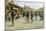 Troops Patrolling Market in Iraq-null-Mounted Giclee Print