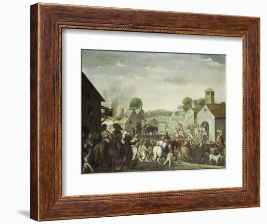 Troops Plundering a Village During the Thirty Year' War, 1660-Cornelis De Wael-Framed Giclee Print