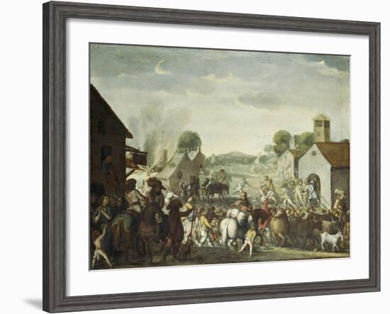 Troops Plundering a Village During the Thirty Year' War, 1660-Cornelis De Wael-Framed Giclee Print