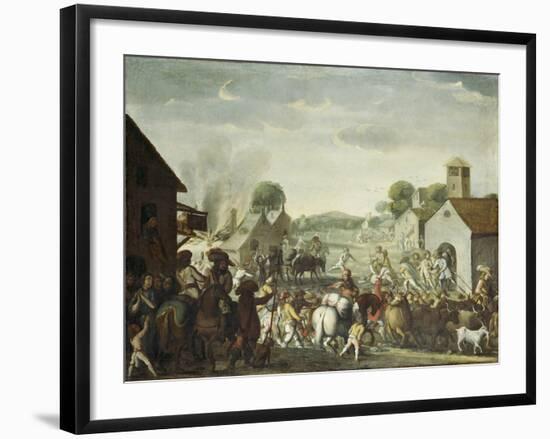 Troops Plundering a Village During the Thirty Year' War, 1660-Cornelis De Wael-Framed Giclee Print