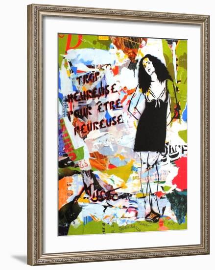 Trop Heureuse Pour Être Peureuse-Miss^Tic-Framed Premium Edition