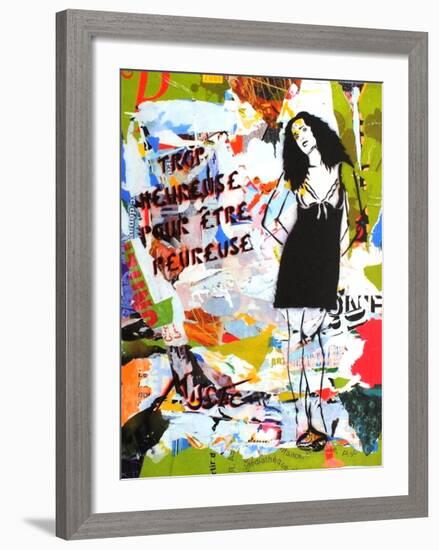 Trop Heureuse Pour Être Peureuse-Miss^Tic-Framed Premium Edition