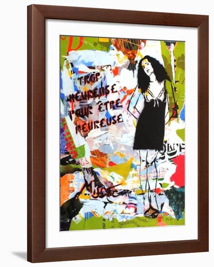 Trop Heureuse Pour Être Peureuse-Miss^Tic-Framed Premium Edition