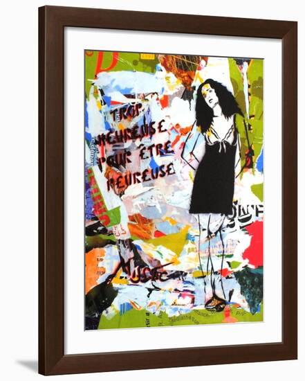 Trop Heureuse Pour Être Peureuse-Miss^Tic-Framed Premium Edition