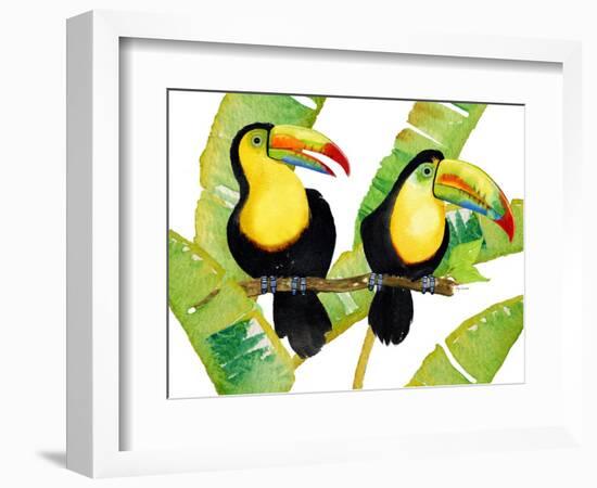 Tropcial Toucan Pair-Mary Escobedo-Framed Art Print