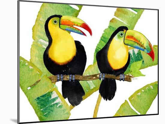 Tropcial Toucan Pair-Mary Escobedo-Mounted Art Print