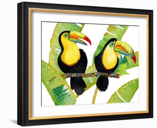 Tropcial Toucan Pair-Mary Escobedo-Framed Art Print