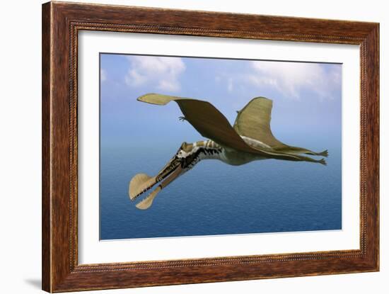 Tropeognathus Mesembrinus, a Large Pterosaur from the Late Cretaceous Period-null-Framed Art Print