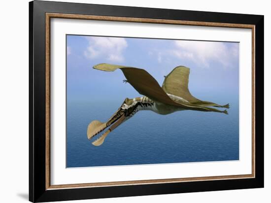 Tropeognathus Mesembrinus, a Large Pterosaur from the Late Cretaceous Period--Framed Art Print