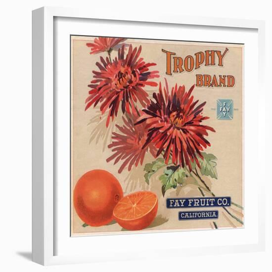 Trophy Brand - California - Citrus Crate Label-Lantern Press-Framed Art Print