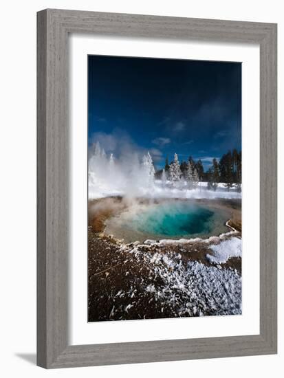 Tropic-Blue Of Silex Spring Along The Fountain Paint Pot Nature Trail In Yellowstone National Park-Ben Herndon-Framed Photographic Print