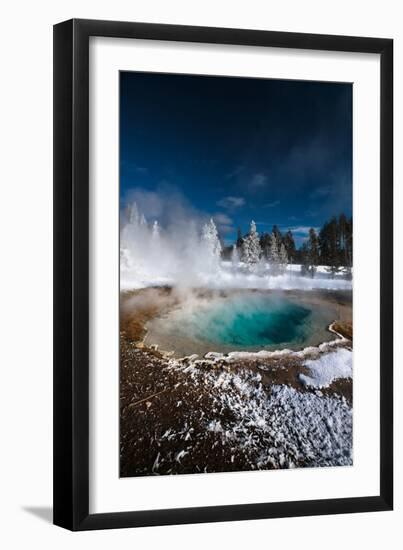 Tropic-Blue Of Silex Spring Along The Fountain Paint Pot Nature Trail In Yellowstone National Park-Ben Herndon-Framed Photographic Print