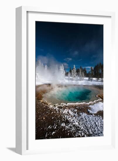 Tropic-Blue Of Silex Spring Along The Fountain Paint Pot Nature Trail In Yellowstone National Park-Ben Herndon-Framed Photographic Print