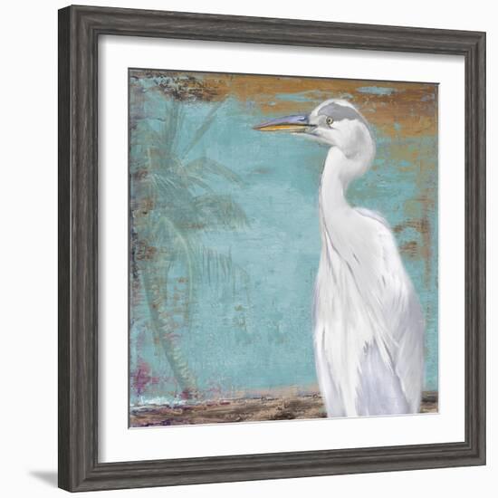 Tropic Heron II-Patricia Pinto-Framed Premium Giclee Print