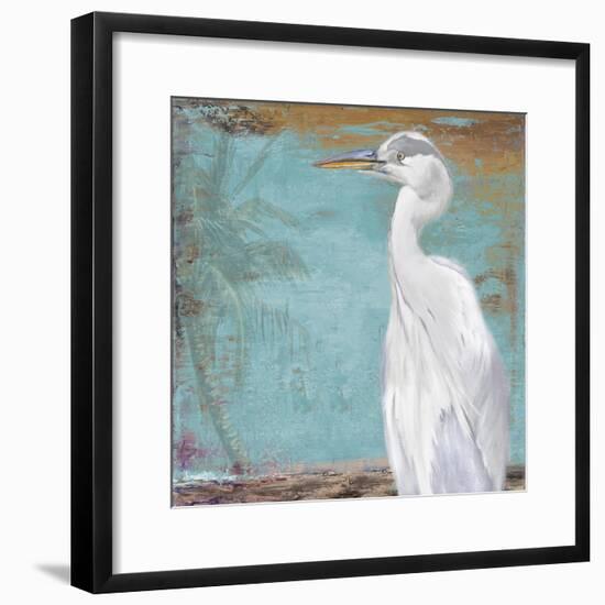 Tropic Heron II-Patricia Pinto-Framed Premium Giclee Print