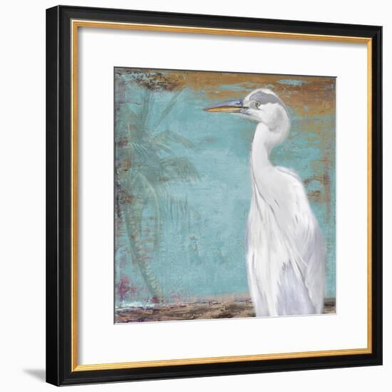 Tropic Heron II-Patricia Pinto-Framed Premium Giclee Print