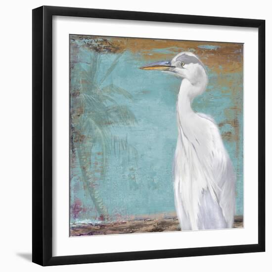 Tropic Heron II-Patricia Pinto-Framed Premium Giclee Print