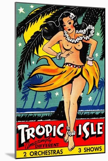 Tropic Isle-Curt Teich & Company-Mounted Art Print