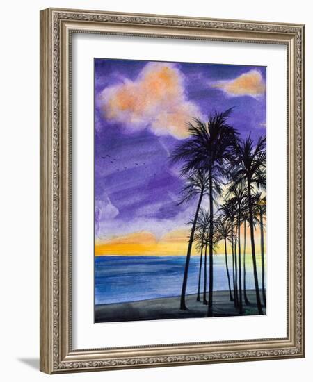 Tropic Nights II-Linda Baliko-Framed Art Print