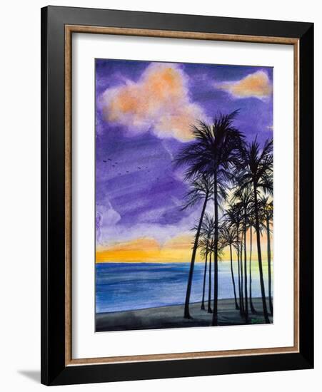 Tropic Nights II-Linda Baliko-Framed Art Print