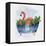 Tropical Bath Flamingo II-Sally Swatland-Framed Stretched Canvas