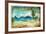 Tropical Beach - Artwork In Painting Style-Maugli-l-Framed Premium Giclee Print