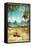 Tropical Beach - Artwork In Painting Style-Maugli-l-Framed Stretched Canvas