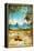 Tropical Beach - Artwork In Painting Style-Maugli-l-Framed Stretched Canvas