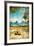 Tropical Beach - Artwork In Painting Style-Maugli-l-Framed Premium Giclee Print