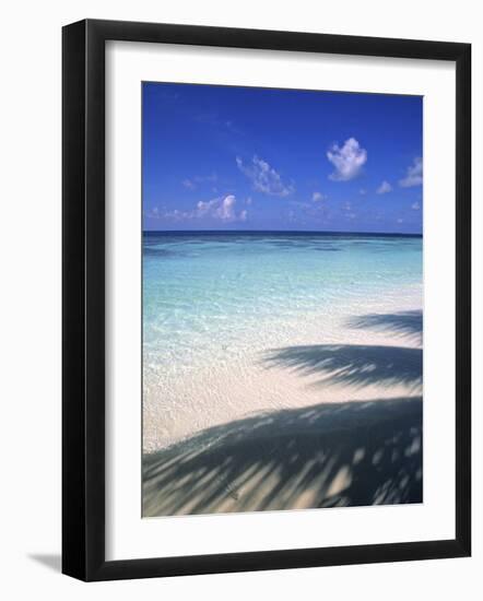 Tropical Beach at Maldives, Indian Ocean-Jon Arnold-Framed Photographic Print