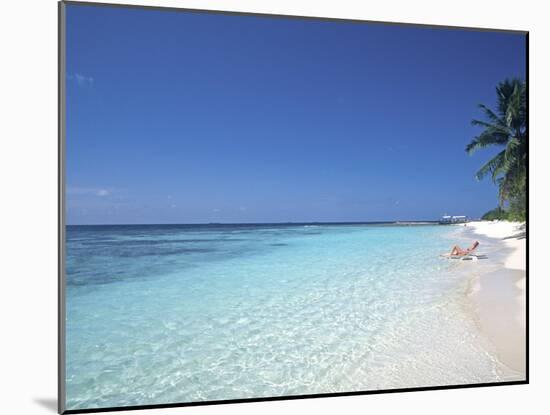 Tropical Beach at Maldives, Indian Ocean-Jon Arnold-Mounted Photographic Print