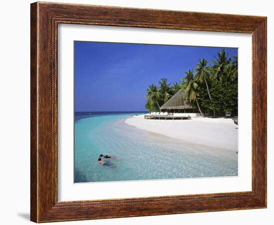 Tropical Beach at Maldives-Jon Arnold-Framed Photographic Print