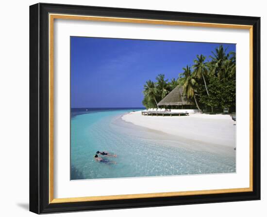 Tropical Beach at Maldives-Jon Arnold-Framed Photographic Print