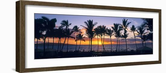 Tropical beach at sunset, Maui, Hawaii, USA-null-Framed Photographic Print