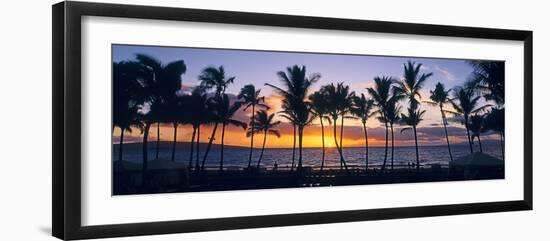 Tropical beach at sunset, Maui, Hawaii, USA-null-Framed Photographic Print