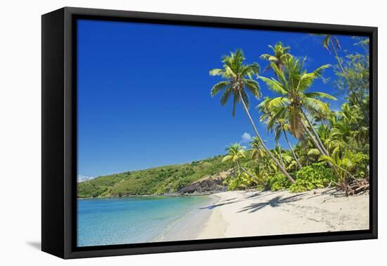 Tropical Beach, Drawaqa Island, Yasawa Island Group, Fiji, South Pacific Islands, Pacific-Marco Simoni-Framed Premier Image Canvas