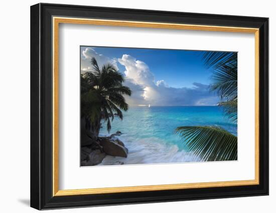 Tropical Beach, La Digue, Seychelles-Jon Arnold-Framed Photographic Print