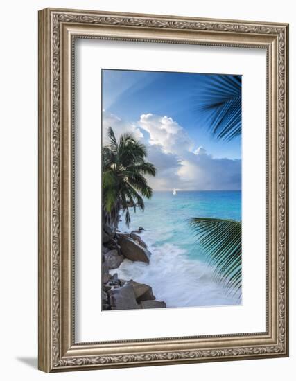 Tropical Beach, La Digue, Seychelles-Jon Arnold-Framed Photographic Print