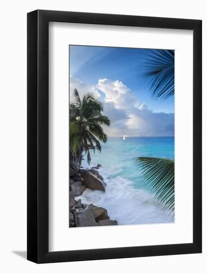 Tropical Beach, La Digue, Seychelles-Jon Arnold-Framed Photographic Print