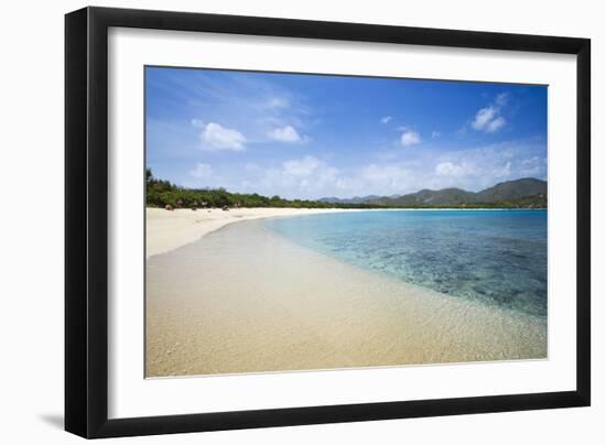 Tropical Beach, Long Bay, Beef Island, British Virgin Islands-Massimo Borchi-Framed Photographic Print