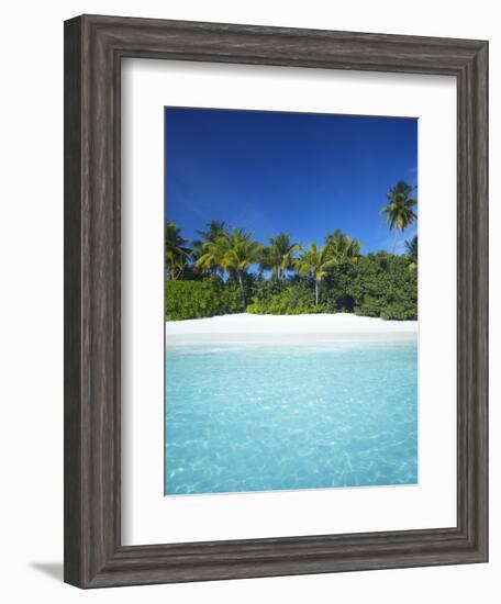 Tropical Beach, Maldives, Indian Ocean, Asia-Sakis Papadopoulos-Framed Photographic Print